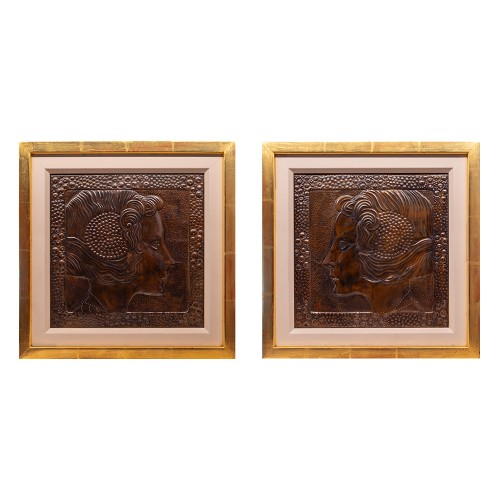 Pair of reliefs Georg Klimt ca. 1900