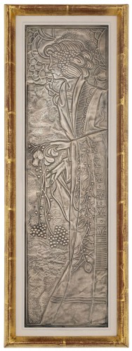 Paire de reliefs en cuivre Déméter et Dionysos Georg Klimt ca. 1900 - Objet de décoration Style Art nouveau