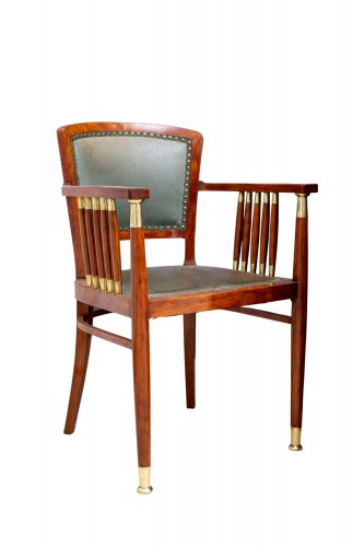 Furniture  - Viennese Jugendstil desk and armchair J.W. Müller ca. 1905