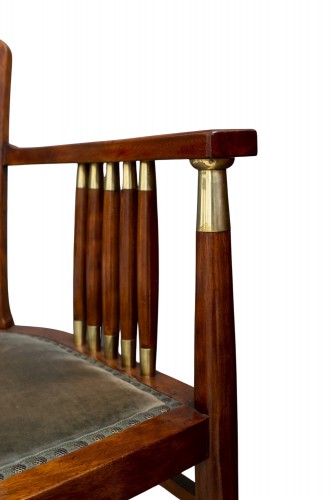 Viennese Jugendstil desk and armchair J.W. Müller ca. 1905 - Art nouveau