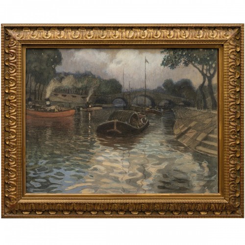 Seine-Kanal ca. 1904 - Rudolf Quittner (1872-1910)