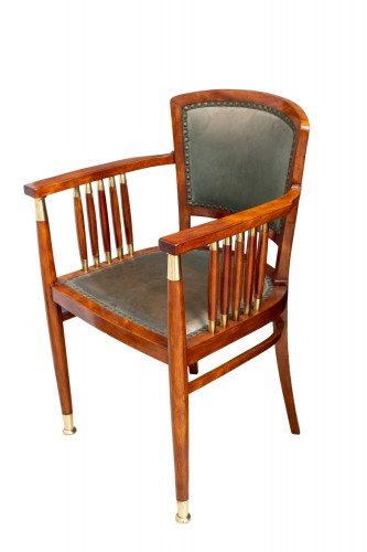 Art nouveau - Art Nouveau bureau et fauteuil J.W. Müller (K. u. K. Hoftischler) ca. 1905