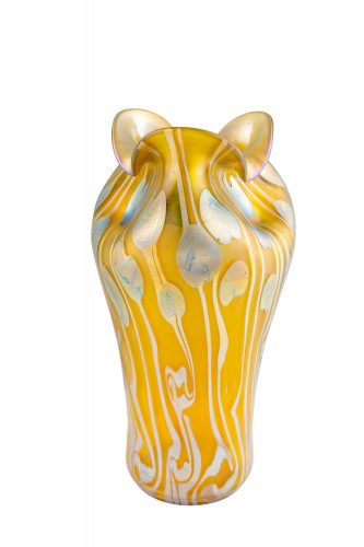 Vase Johann Loetz Witwe décoration non identifiée ca. 1901 signée - Florian Kolhammer