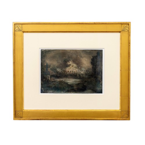 Watercolor Gouache "Chinesisches Grabmal" Alfred Kubin ca. 1906