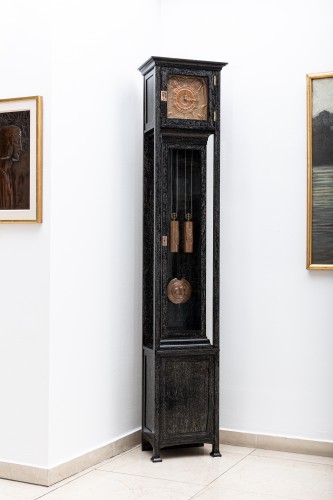 grandfather clock Georg Klimt Michael Niedermoser ca. 1900 - Horology Style Art nouveau