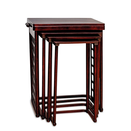 Tables gigognes, conception Josef Hoffmann, réalisation J. & J. Kohn, modèle n° 988,