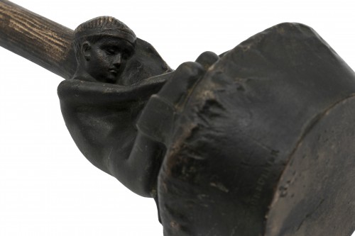 Sculpture  - &quot;poppy candlestick&quot; Gustav Gurschner K.K. Kunst-Erzgießerei Wien ca. 1898