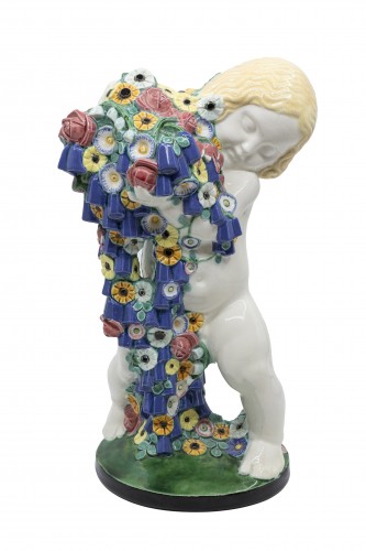 Céramiques, Porcelaines  - Putti quatre saisons Michael Powolny Wiener Keramik vers 1906