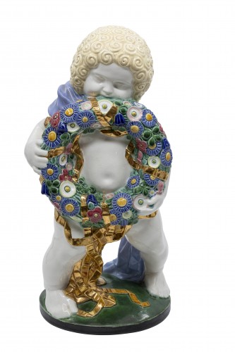 XXe siècle - Putti quatre saisons Michael Powolny Wiener Keramik vers 1906