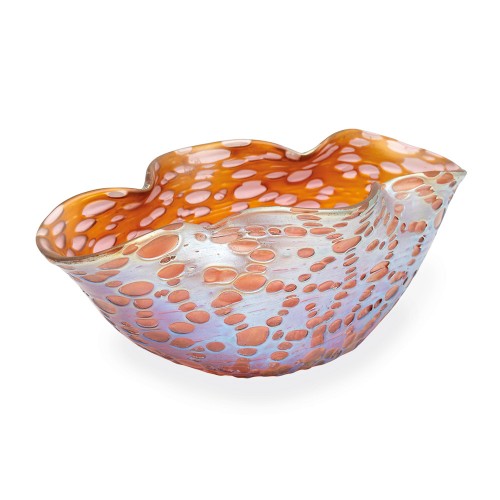 Viennese Art Nouveau bowl Johann Loetz Witwe Orbulin decoration ca. 1900