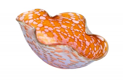 Viennese Art Nouveau bowl Johann Loetz Witwe Orbulin decoration ca. 1900 - Glass & Crystal Style Art nouveau