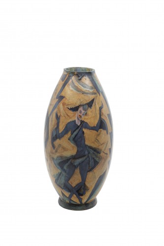 Vase Max Snischek attr. Keramos Austria ca. 1925  - Porcelain & Faience Style Art nouveau