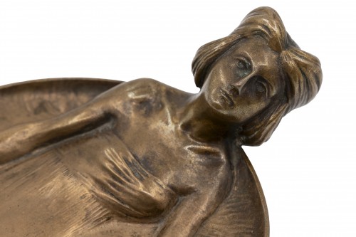 bronze bowl Gustav Gurschner ca. 1900 signed - Art nouveau