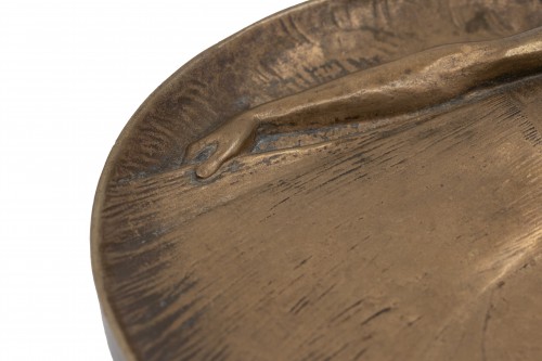 Art nouveau - bronze bowl Gustav Gurschner ca. 1900 signed