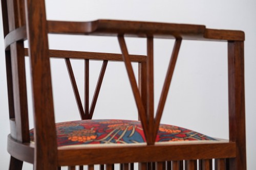 Art nouveau - pair of secessionist armchairs Joseph Maria Olbrich Friedrich Otto Schmidt 