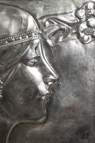 Art nouveau - Paire de panneaux Art nouveau Georg Klimt vers 1900