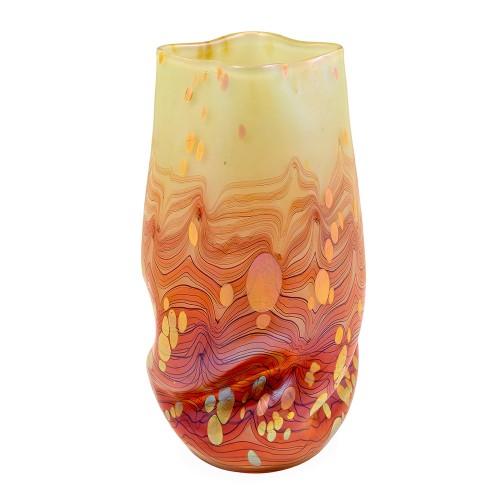 Vase Loetz Cytisus Maigrün mit Roth decoration ca. 1904