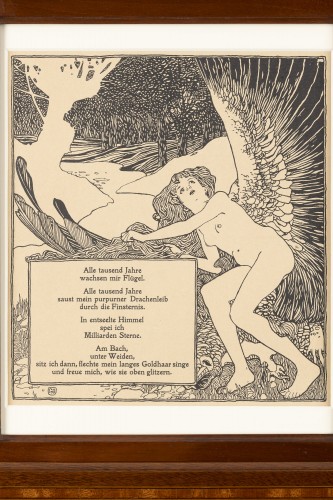Antiquités - frame Joseph Urban ca. 1904 original woodcuts Koloman Moser Ver Sacrum