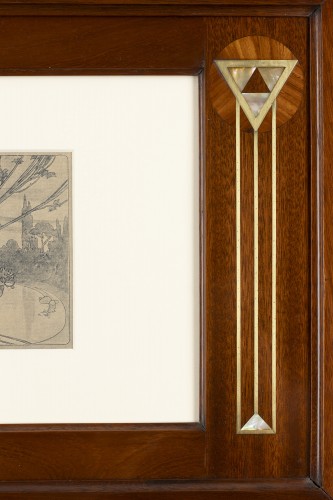 frame Josef Urban ca. 1904 original woodcuts Alfons Mucha Ver Sacrum (1898) - 