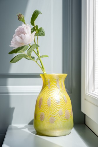 20th century - vase Johann Loetz Witwe PG 3/340 Zitronengelb decoration ca. 1903