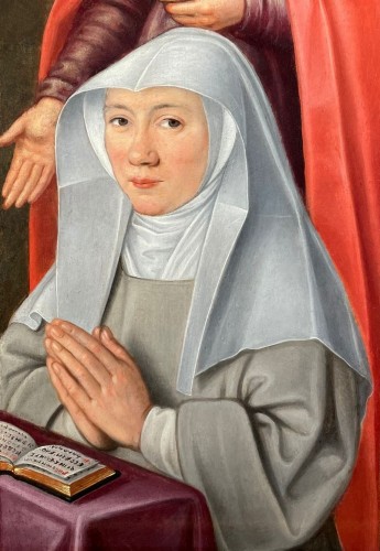Portrait d'une Soeur Augustinienne, école flamande seconde moitié du XVIe siècle