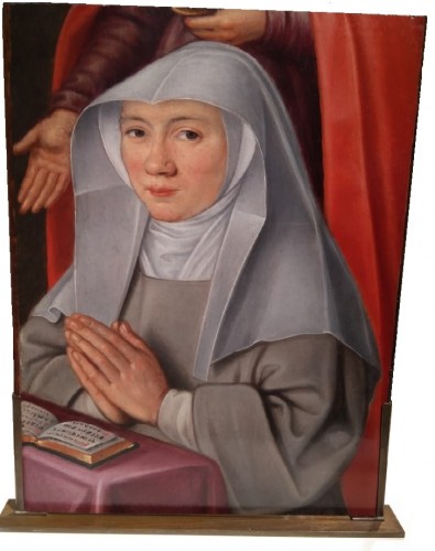 Tableaux et dessins Tableaux XVIe siècle - Portrait d'une Soeur Augustinienne, école flamande seconde moitié du XVIe siècle
