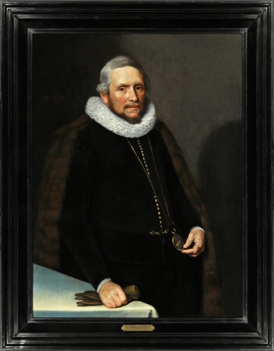 Portrait de Jacob Huygensz. van der Dussen - Michiel van Mierevelt (1566-1641) - Tableaux et dessins Style Renaissance