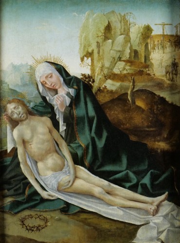Tableaux et dessins Tableaux XVIe siècle - Maître Primitifs Flamands - La lamentation du Christ
