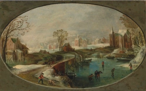 Joos de Momper (1564 – 1635) - Paysage fluvial - Tableaux et dessins Style Renaissance