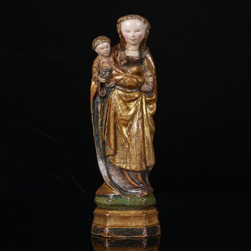 Vierge à l’Enfant - Sculpture Style Moyen Âge