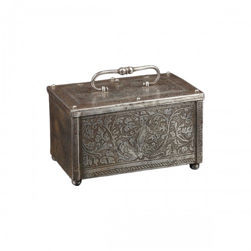 An Etched Iron Casket