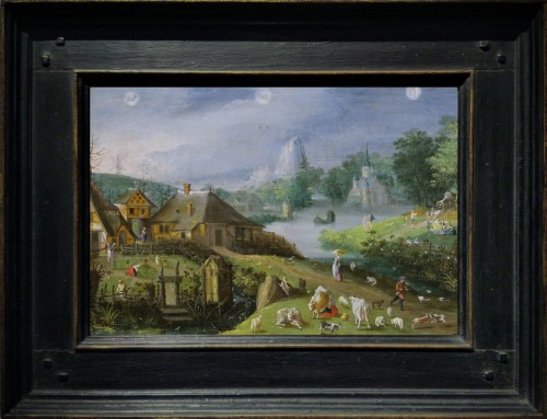 Abel Grimmer (1570/3-1618/9) - Landscape symbolising the Season of Spring - Paintings & Drawings Style Renaissance