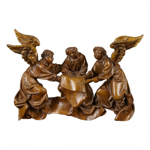 Saint John supported by Angels