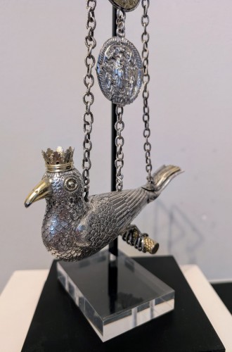Religious Antiques  - A silver Parrot Trophy of the Gerdingen-Niestat Guild