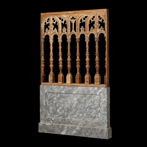 A Gothic traceried Choir Screen - Sculpture Style Middle age
