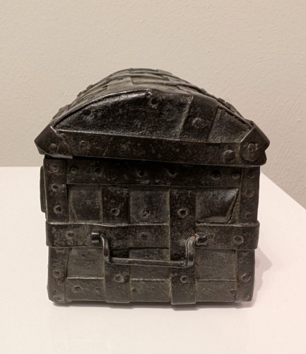 An iron bound domed Casket - 