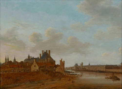 View of the River Seine and the Grande Galerie du Louvre - Abraham de Verwer (ca. 1585 - 1650)