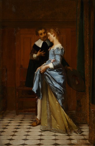 An elegant Couple in an Interior