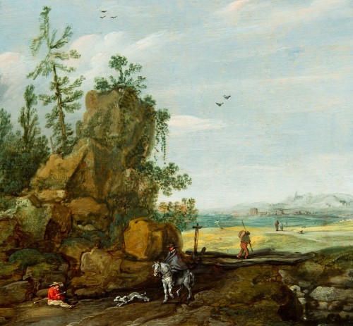 A rocky Landscape - Esias van de Velde (1587-1630)
