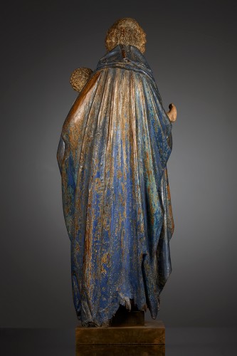 La Vierge à l’Enfant - Sculpture Style Moyen Âge