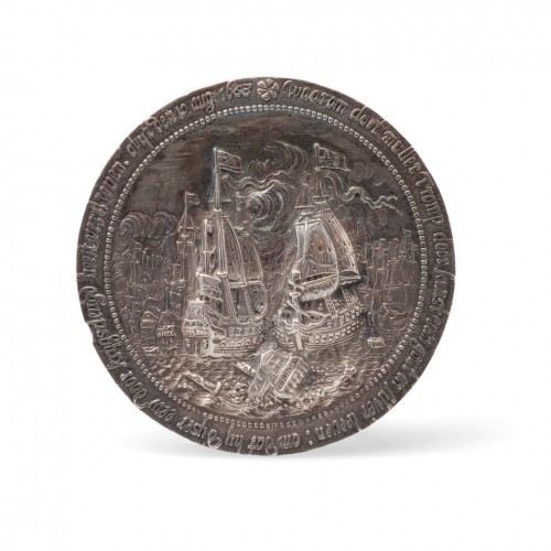 Wouter Muller - Medal on the Death of Admiral Maarten Harpertszoon Tromp - Antique Silver Style 