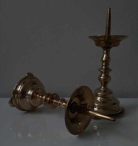 A pair of Baluster Pricket Candlesticks  - 