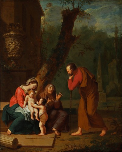 Anselmus Weeling (1675-1747) - La Sainte Famille avec Saint Jean-Baptiste et Elisabeth