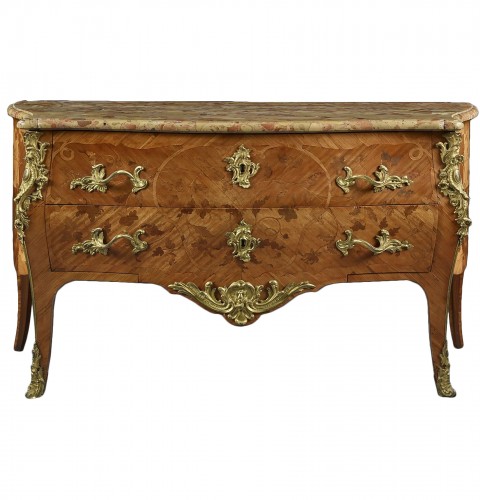 Louis XV Commode with crowned C stamped Rubestuck