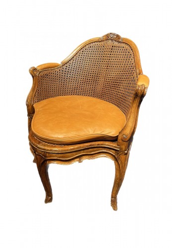 Desk chair called 'Couillard' stamped Etienne MEUNIER Louis XV period