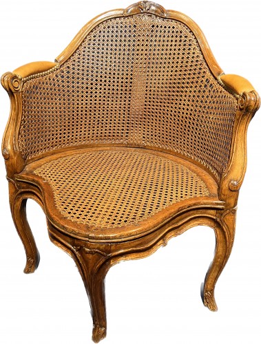 Seating  - Desk chair called &#039;Couillard&#039; stamped Etienne MEUNIER Louis XV period