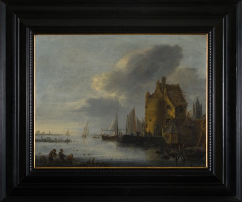 Vue d'un port par Egbert Lievensz VAN DER POEL (1621-1664)