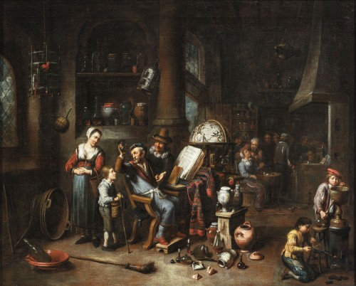 Visite chez le médecin par Gérard THOMAS (1663-1720)