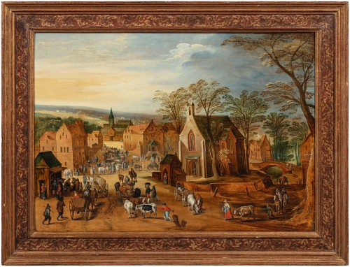 Scène de village par Philippe DE MOMPER (1598 - 1634) - Tableaux et dessins Style 