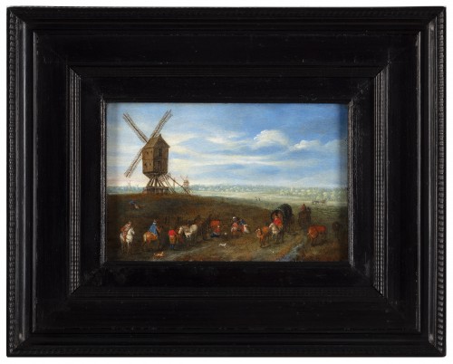 Paysans près d'un moulin par Joseph VAN BREDAEL (1688-1739) - Tableaux et dessins Style 